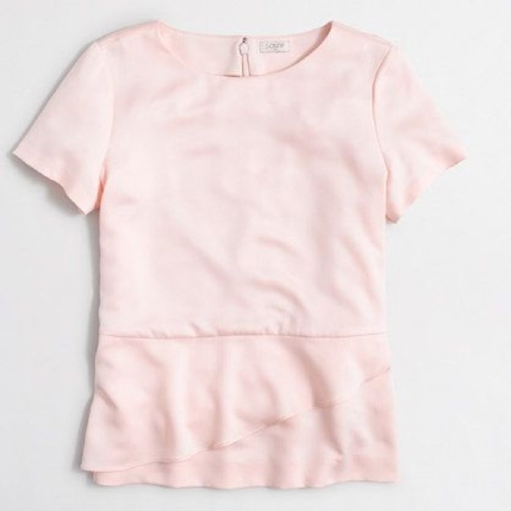 J Crew Factory Textured Flounce Shirt